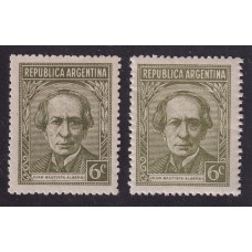 ARGENTINA 1935 GJ 806 ESTAMPILLAS NUEVAS MINT 1 GRANULADO VERTICAL 1 HORIZONTAL U$ 1,30